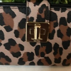 Kate Spade Leopard Print Turn Lock Wallet